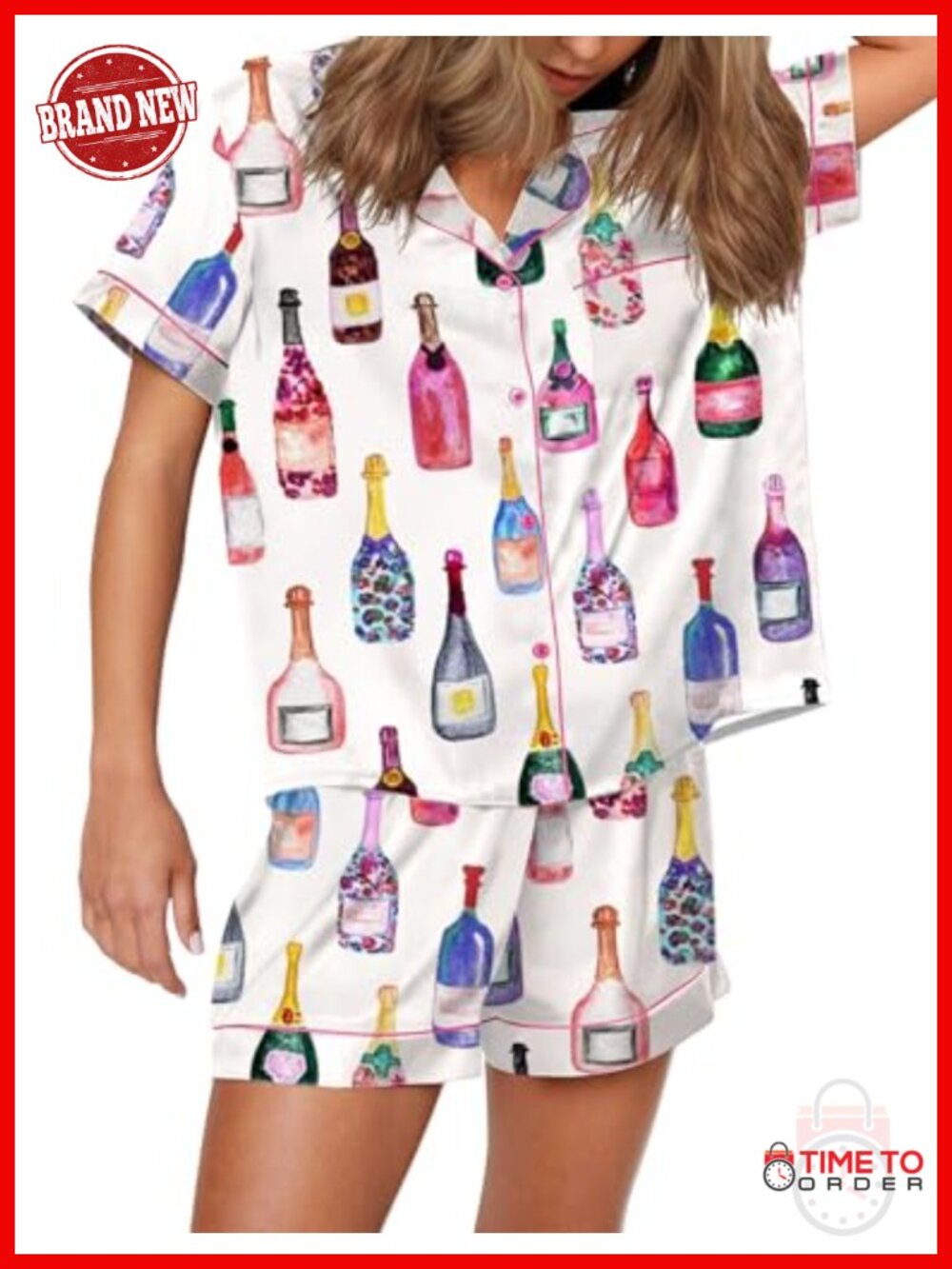 Satin Pajama Set for Women Short Sleeve Shorts 2 Piece Lounge Sleepwear